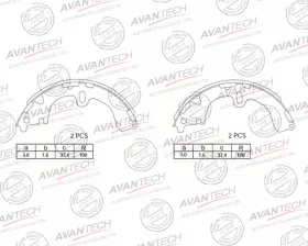Колодки тормозные барабанные AVANTECH