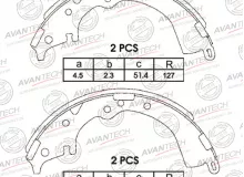 Колодки тормозные барабанные AVANTECH Замена AVS0113