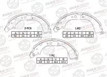 Колодки тормозные барабанные AVANTECH