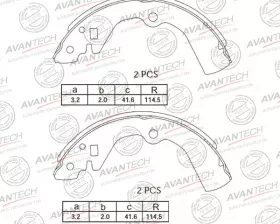 Колодки тормозные барабанные AVANTECH