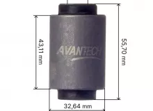 Сайлентблок переднего нижнего рычага, передний металлический Avantech Замена для арт. ASB0211