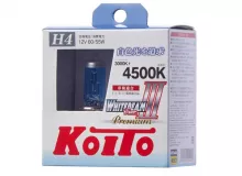 Лампа высокотемпературная Koito Whitebeam Premium H4 12V 60/55W (135/125W) 4500K (комплект 2 шт.)