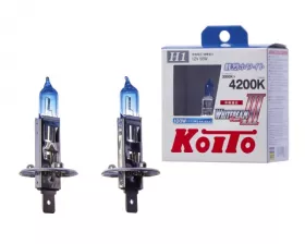 Лампа высокотемпературная Koito Whitebeam H1 12V 55W (100W) 4200K (комплект 2 шт.)
