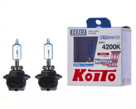 Лампа высокотемпературная Koito Whitebeam 9005 (HB3) 12V 65W (120W) 4200K (комплект 2 шт.)