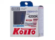 Лампа высокотемпературная Koito Whitebeam 9005 (HB3) 12V 65W (120W) 4200K (комплект 2 шт.)