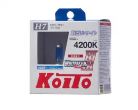 Лампа высокотемпературная Koito Whitebeam H7 12V 55W (100W) 4200K (комплект 2 шт.)