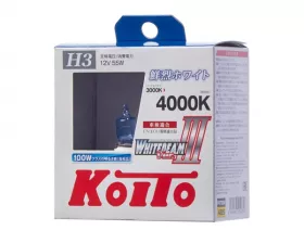 Лампа высокотемпературная Koito Whitebeam H3 12V 55W (100W) 4000K (комплект 2 шт.)