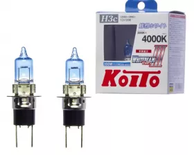 Лампа высокотемпературная Koito Whitebeam H3c 12V 55W (100W) 4000K (комплект 2 шт.)
