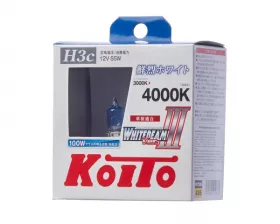 Лампа высокотемпературная Koito Whitebeam H3c 12V 55W (100W) 4000K (комплект 2 шт.)