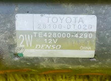 Стартер TOYOTA COROLLA 2011 281000T020 ZRE120L 1ZRFE, передний