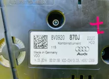 Спидометр AUDI A3 2014/Цвет LX7W 8V0920870J 8VCXS CXSA, передний