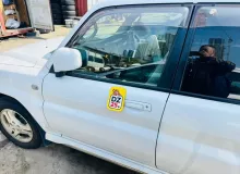 Дверь боковая MITSUBISHI PAJERO IO 2003 MR414685 H76W 4G93T, передняя левая