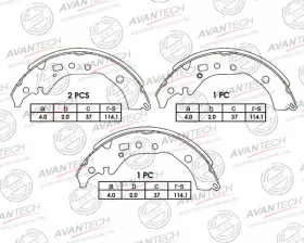 Колодки тормозные барабанные AVANTECH