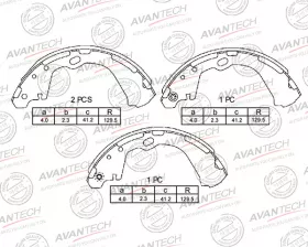 Колодки тормозные барабанные AVANTECH