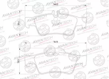Колодки тормозные дисковые Avantech задние  (противоскрипная пластина в компл.)