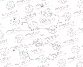 Колодки тормозные дисковые Avantech задние  (противоскрипная пластина в компл.)