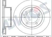 Диск тормозной пер. ADVICS