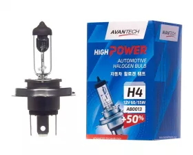 Лампа головного света Avantech H4 (HB2) 12V 60/55W