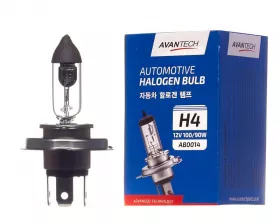 Лампа головного света Avantech H4 (HB2) 12V 100/90W