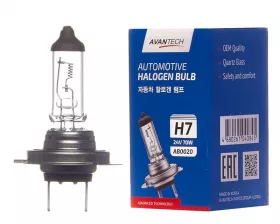 Лампа головного света Avantech H7 24V 70W