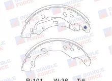 Колодки тормозные барабанные задние Double Force