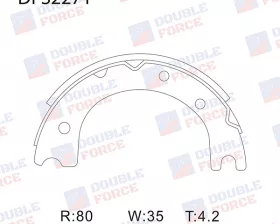 Колодки ручного тормоза Double Force