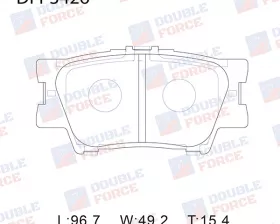 Колодки тормозные дисковые задние Double Force