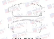 Колодки тормозные дисковые задние Double Force