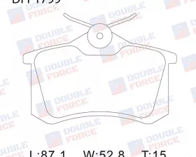 Колодки тормозные дисковые задние Double Force
