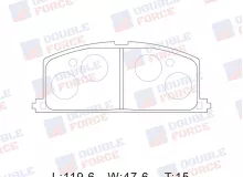 Колодки тормозные дисковые передние Double Force