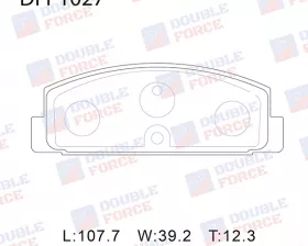Колодки тормозные дисковые задние Double Force