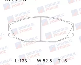 Колодки тормозные дисковые передние Double Force
