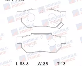Колодки тормозные дисковые задние Double Force Заменён на арт. DFP3113