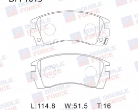 Колодки тормозные дисковые передние Double Force
