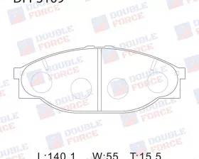 Колодки тормозные дисковые передние Double Force