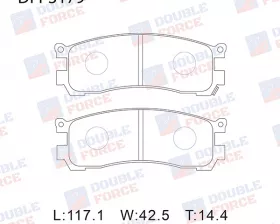 Колодки тормозные дисковые задние Double Force
