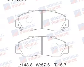 Колодки тормозные дисковые передние Double Force