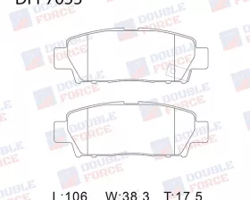 Колодки тормозные дисковые задние Double Force