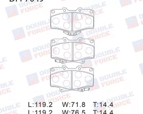 Колодки тормозные дисковые передние Double Force