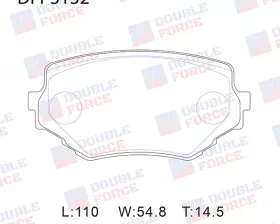 Колодки тормозные дисковые передние Double Force