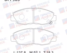 Колодки тормозные дисковые передние Double Force Заменён на арт. DFP894