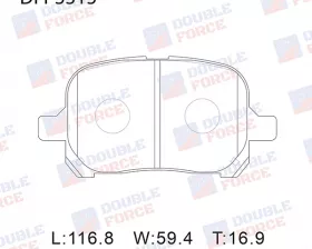 Колодки тормозные дисковые передние Double Force