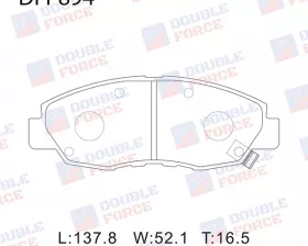 Колодки тормозные дисковые передние Double Force Замена для арт. DFP903
