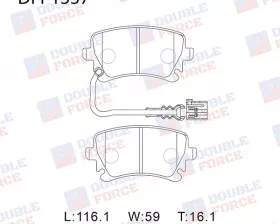 Колодки тормозные дисковые задние Double Force