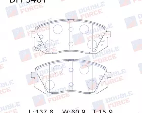 Колодки тормозные дисковые передние Double Force Замена для арт. DFP1728