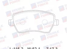 Колодки тормозные дисковые передние Double Force Замена для арт. DFP3363