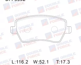Колодки тормозные дисковые передние Double Force Замена для арт. DFP3363