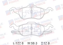 Колодки тормозные дисковые передние Double Force