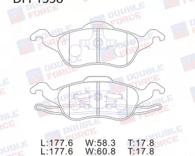 Колодки тормозные дисковые передние Double Force
