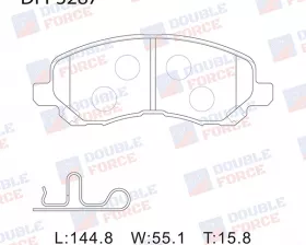 Колодки тормозные дисковые передние Double Force